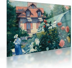 Üveg kép - Gustave Caillebotte, Dahlias, Garden at Petit Gennevilliers, reprodukciók (70x50 cm)