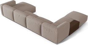 Bézs moduláris sarokkanapé (bal oldali-U alakú) Martina – Micadoni Home