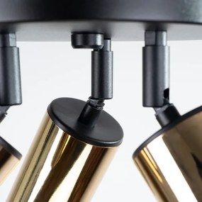 Sollux SL.1385 - Spotlámpa WINX 3xGU10/10W/230V fekete/arany