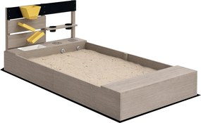 Outsunny Homokozó Konyhai Elemmel, Fa Homokpit, 154 x 80 x 60 cm, Fenntartható Tervezés 3-7 Éves Gyermekeknek, Kert, Szürke | Aosom