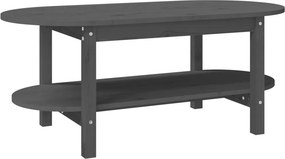 vidaXL szürke tömör fenyőfa dohányzóasztal 110 x 55 x 45 cm
