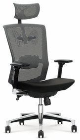 Ambasador irodai szék, szürke/fekete