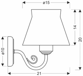 Fali lámpa ROSSINI 1xE27/40W/230V