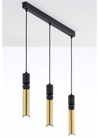 Jupiter 2007 - Csillár zsinóron ALAS 3xGU10/10W/230V arany/fekete