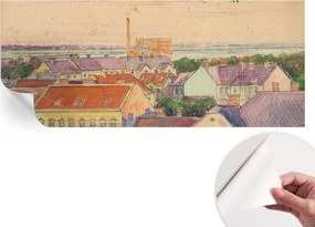 Modern öntapadós fotótapéta falra Városi tetők 250x104 cm