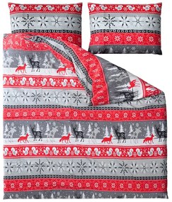 Flanel ágynemű SNOWY FOREST szürke Ágyneműhuzat mérete: 70 x 90 cm | 140 x 200 cm