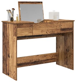Sminkasztal Tükörrel Régi Fa 100x45x76 cm