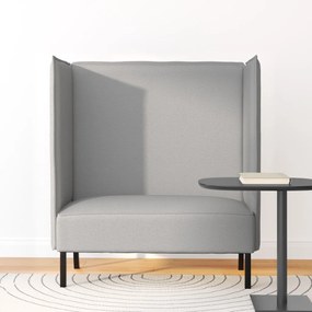 Magas háttámlás kanapé Világosszürke 109x56x121 cm Szövet