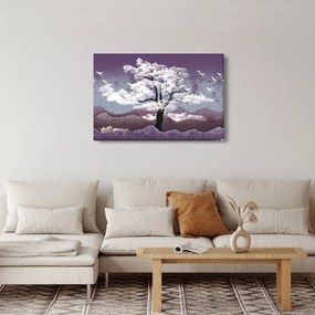 Kép - Fa a felhőkben (90x60 cm)