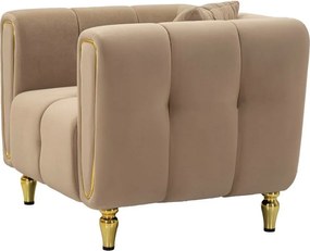 Szürkésbarna bársony fotel Alma – Mauro Ferretti