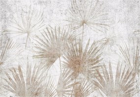 Fotótapéta Levelek A Betonon A Nappali Hálószobájába Flizelina Tapéta 350x250