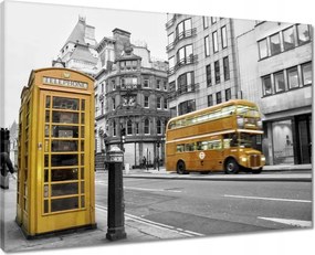 Vászonkép 70x50 Sárga londoni busz