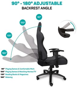CONNECT IT CGC-1200-GY - Monaco Pro gamer szék szürke/fekete