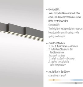 Paul Neuhaus modern függeszték adriana comfort lift antracit pln2598-13