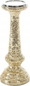 Dekorációs gyertyatartó Melia 12x31 arany elegáns mozaik felület
