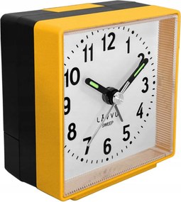 Klasszikus Kis Négyzet Alakú Sárga Ébresztőóra Lavvu Sweep LAS3015 Riasztás
