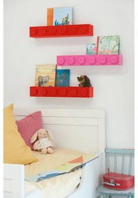 Sleek gyerek piros kisméretű fali polc - LEGO®