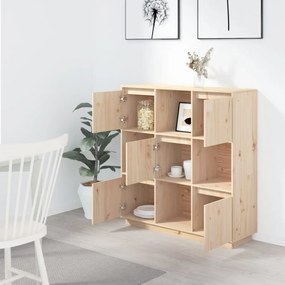 tömör fenyőfa magasszekrény 110,5x35x117 cm