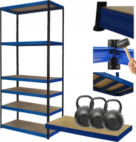 Tárolószekrény fém állvány Helios 196x100x50cm 6Px350kg Erős Lengyel