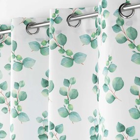 Fehér-zöld függöny 140x280 cm Leandre – douceur d'intérieur