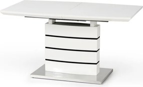 Nord bővíthető étkezőasztal – fehér / fekete 140–180 cm
