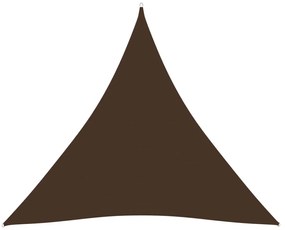 barna háromszögű oxford-szövet napvitorla 5 x 5 x 5 m
