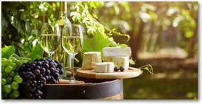 Fotó üvegkép Bor és snackek 140x70