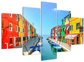 Kép - Burano sziget, Velence, Olaszország (150x105 cm)