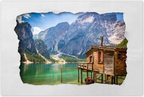 Poszterek 60x40 Fa házikó a hegyekben