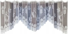 Mg Függöny Konyha 21464 Fehér 300x110 Pol szalaggal