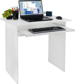 PC asztal, fehér, VERNER NEW