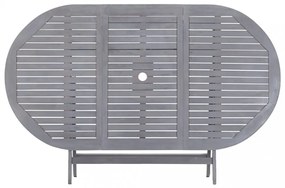 tömör akácfa összecsukható kerti asztal 160 x 85 x 75 cm