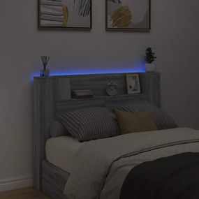 Fejtámla polcokkal Szürke Sonoma 140 x 16,5 x 103,5 cm Faanyag