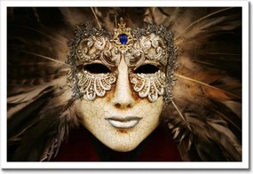 Poszterek keretben 60x40 Velencei maszk