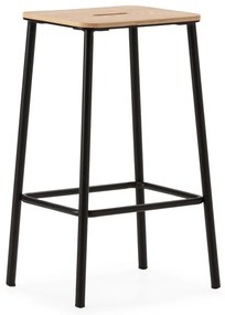 Fekete bárszék szett 2 db-os (ülésmagasság 65 cm) Abba – Marckeric