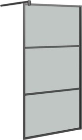 vidaXL fekete sötét ESG üveg zuhanyfal 115x195cm