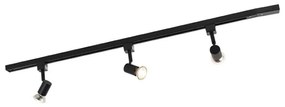 Modern 1 fázisú sínrendszer 3 spotlámpával fekete - Jeany