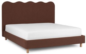 Kárpitozott Franciaágy Rozsdabarna Színben. 160x200 IZMIR