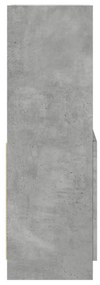 betonszürke szerelt fa magasszekrény 63 x 33 x 100 cm