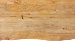 vidaXL tömör mangófa természetes élű asztallap 100 x 60 x 2,5 cm