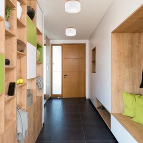 Brilagi - LED Mennyezeti lámpa BELLADONNA 1xE27/15W/230V átm. 30 cm fehér/tölgy