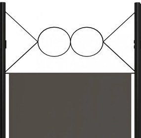 antracitszürke 5 paneles paraván 200 x 180 cm