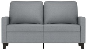 vidaXL kétszemélyes világosszürke szövetkanapé 120 cm