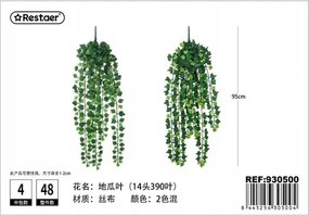 Mesterséges levélfüzér realisztikus dekoráció 95cm