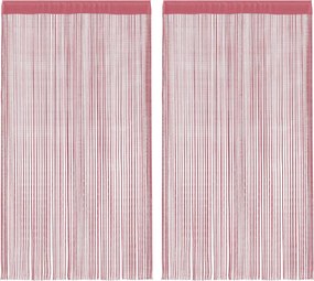 vidaXL 2 db rózsaszín zsinórfüggöny 140 x 250 cm
