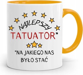 Tetoválóknak Tetováló Bögre Sárga Ajándék fényképes nyomtatással