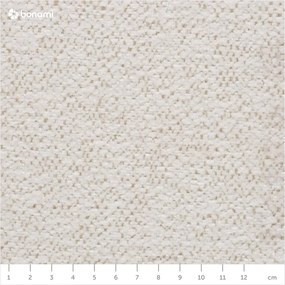 Fehér zsenília kinyitható-tárolóhelyes sarokkanapé (jobb oldali-L alakú) Everest – Bobochic Paris