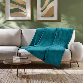Kék mikroflanel takaró 125x150 cm Flanou – douceur d'intérieur