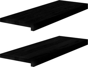 vidaXL lépcsőfokok 2 db Sötétbarna 70x25x2 cm tömör fa tölgyfa
