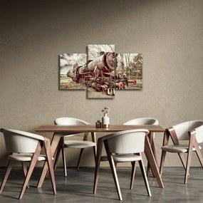 A mozdony történelmi képe (90x60 cm)
